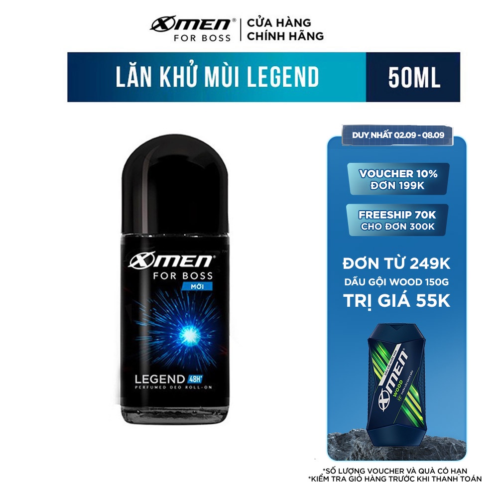 Lăn khử mùi X-Men For Boss Legend - 50ml