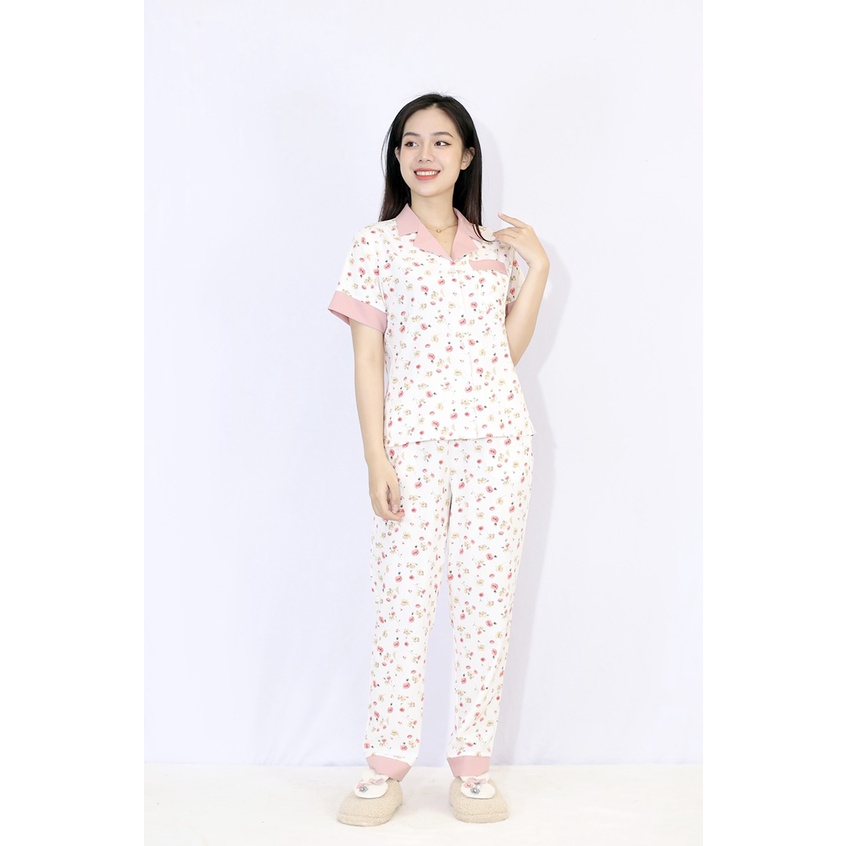 Bộ đồ bộ Pijama màu  tay ngắn quần dài vải siêu lụa - Thoải Mái Nhẹ Nhàng
