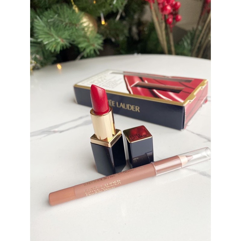 Son Estee lauder + chì kẻ viền môi