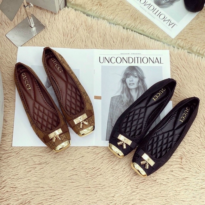 Giày Búp Bê Khoá Lắc Siêu Sang Chảnh Êm Xịn