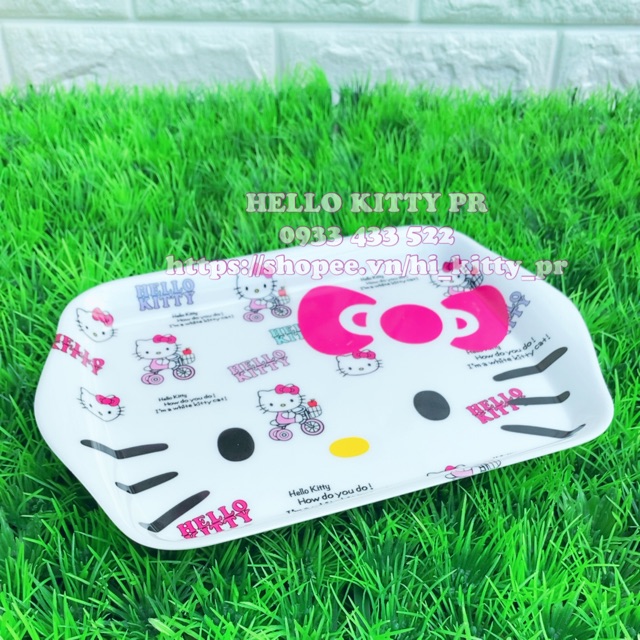 Dĩa Doremon - Hello Kitty hình chữ nhật