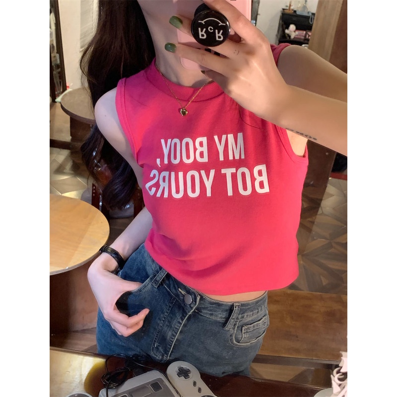 Áo Hai Dây Dáng Ngắn Phong Cách Mỹ Thời Trang Mùa Hè Quyến Rũ Cho Nữ