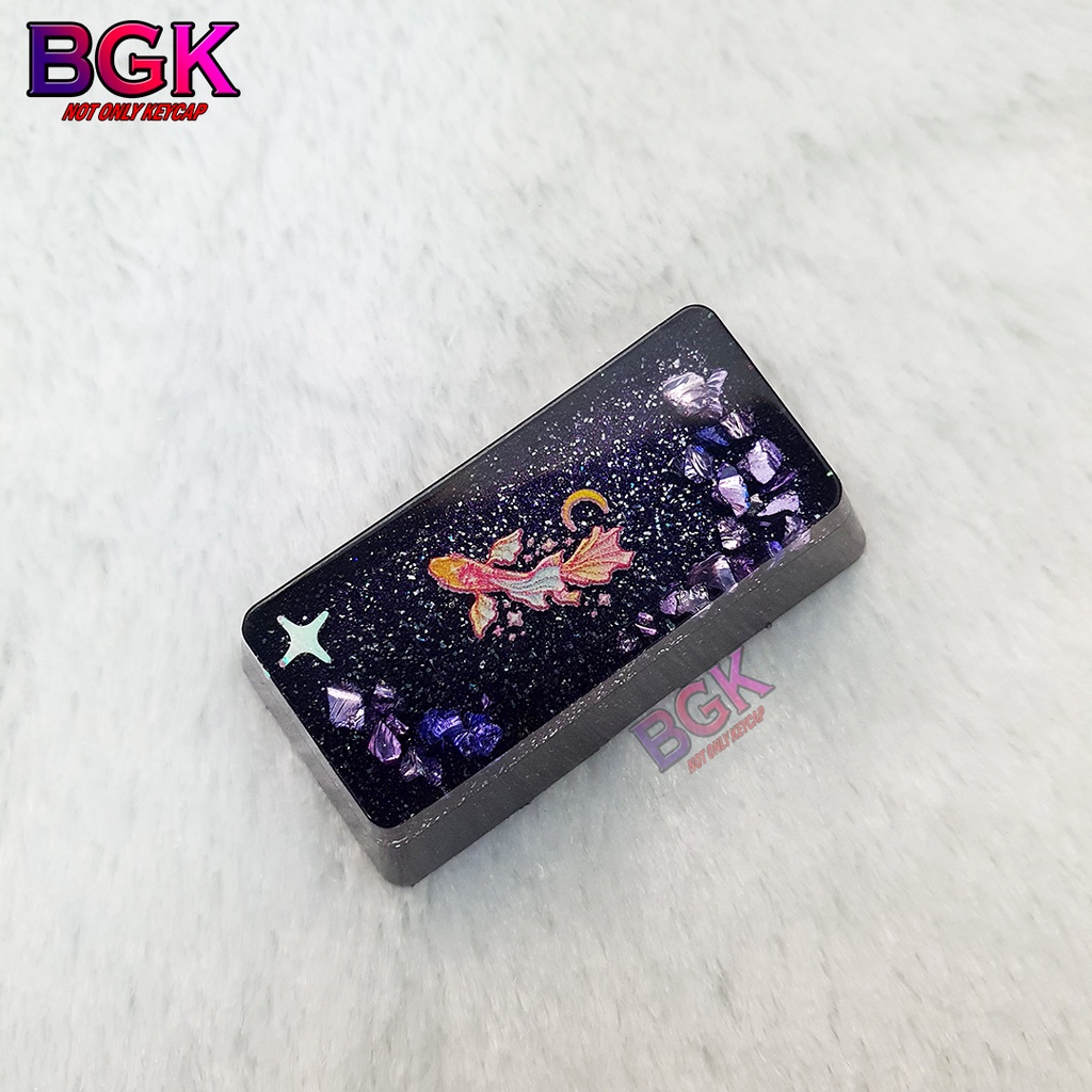 Keycap Artisan Nút Bàn Phím Cơ Giấc Mơ Cá Koi Chuẩn OEM 2U Resin Keycap