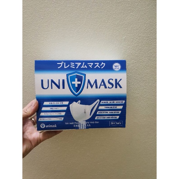 Hộp 50 chiếc Khẩu Trang y tế 3D Mask hiệu Uni Mask