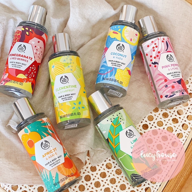 Xịt thơm tóc và toàn thân body mist and hair mist The Body shop