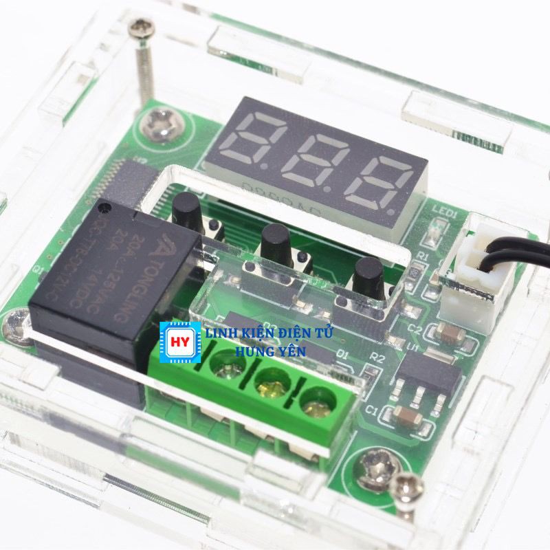 Mạch Cảm Biến Kiểm Soát Nhiệt Độ - Mạch Ấp Trứng W1209 Relay 12VDC XH-W1209 Tặng Kèm Vỏ MICA