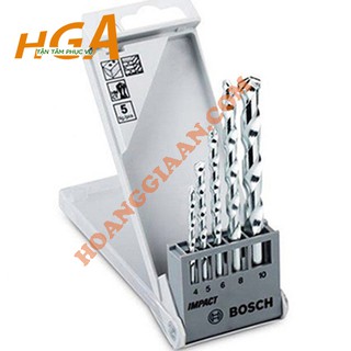 Mũi khoan bê tông Bosch Silver Per bộ 5 mũi 4/5/6/8/10mm