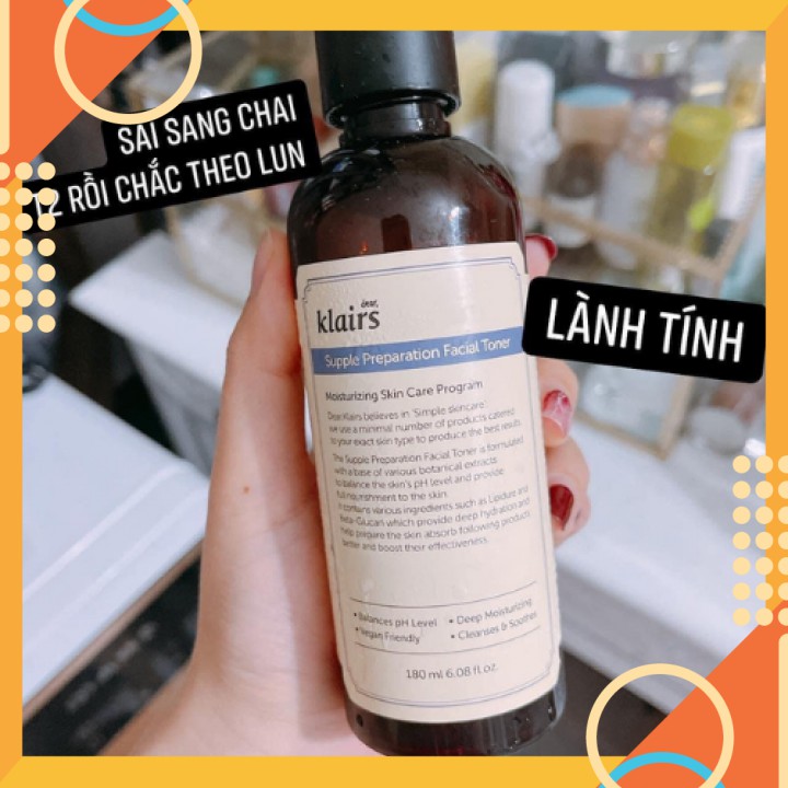 Nước hoa hồng Klairs dưỡng ẩm cho da nhạy cảm Dear Klairs Supple Preparation Toner [ Chính - Hãng ] | BigBuy360 - bigbuy360.vn