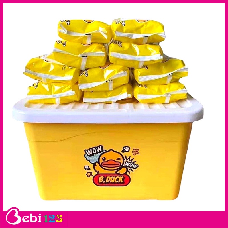 Thùng 10 gói khăn giấy ướt Vịt Vàng tiện dụng cho bé