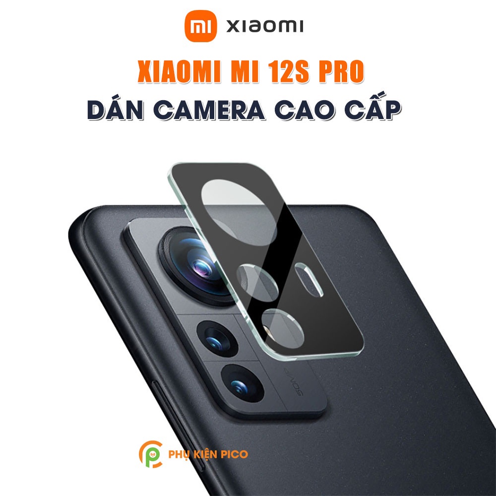 Dán camera Xiaomi 12S Pro thấu kính nổi 3D - Cường lực camera Xiaomi Mi 12S Pro độ cứng 9H trong suốt