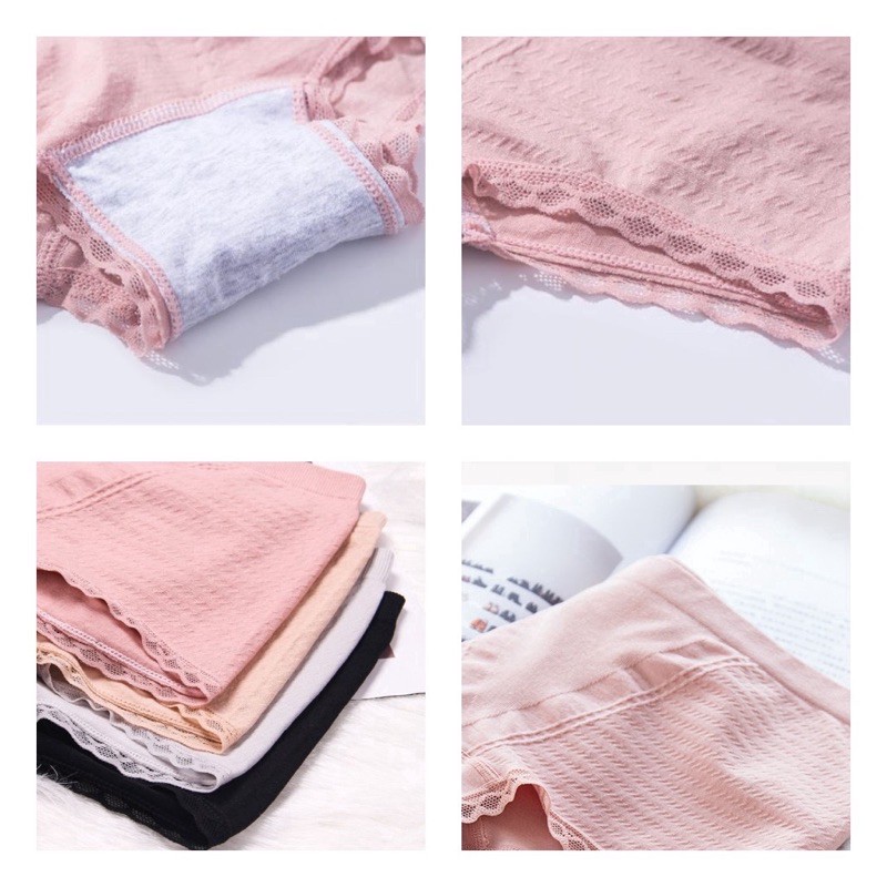 Quần lót nữ đùi cotton nâng mông kháng khuẩn cao cấp. Quần đùi mặc váy xuất nhật 100% cotton 4 chiều