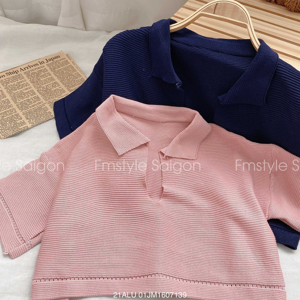 [Mã WASKT304 giảm 15% tối đa 30K đơn 99K] ÁO LEN CROP CỔ BẺ TAY DÀI (20ALU12G10102) | BigBuy360 - bigbuy360.vn