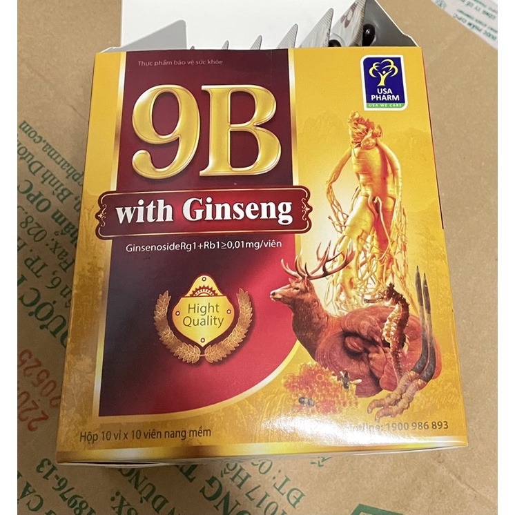 VIÊN UỐNG HỖ TRỢ TĂNG CƯỜNG SỨC KHOẺ 9B VỚI SÂM GINSENG