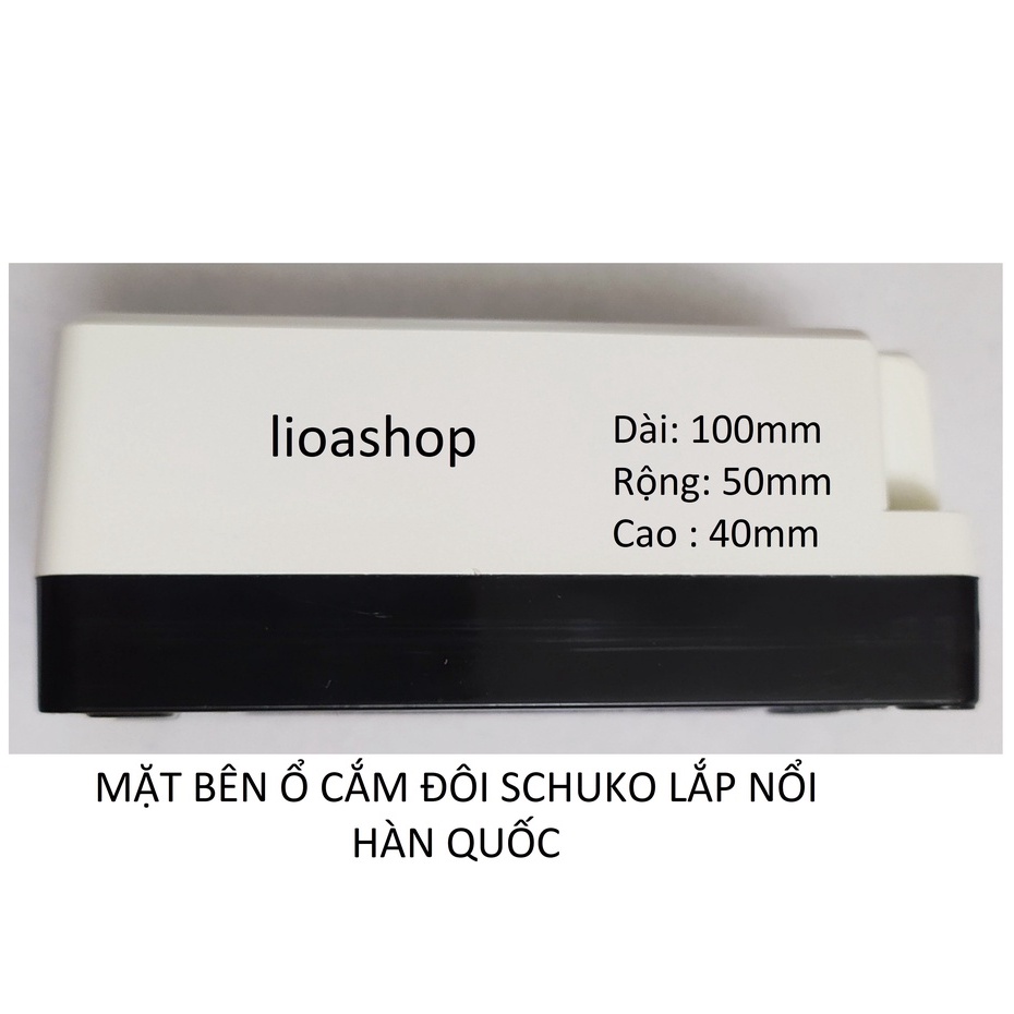 Ổ CẮM ĐÔI SCHUKO LẮP NỔI - HÀN QUỐC.
