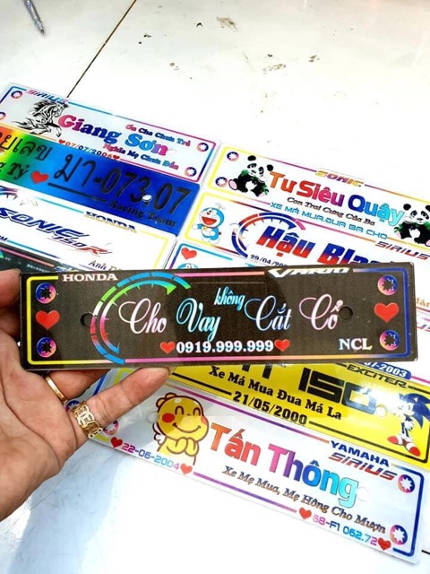 BẢNG SỐ XE MICA IN THEO YÊU CẦU