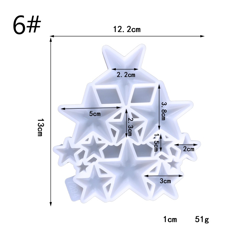 Khuôn Làm Trang Sức Hình Mặt Trăng Ngôi Sao