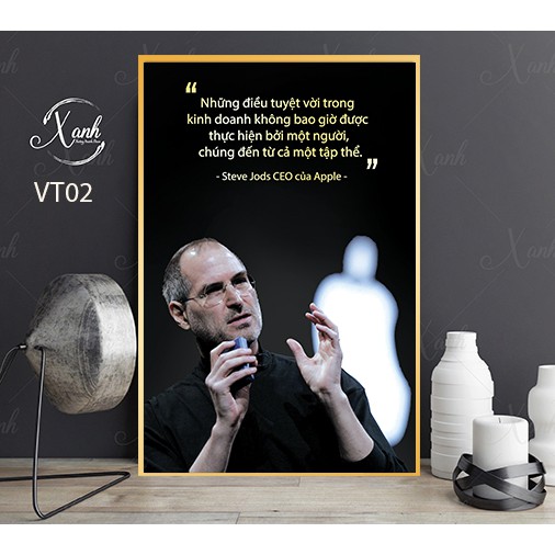 Tranh canvas 40x60cm gồm khung vàng, tranh canvas vĩ nhân nhiều mẫu
