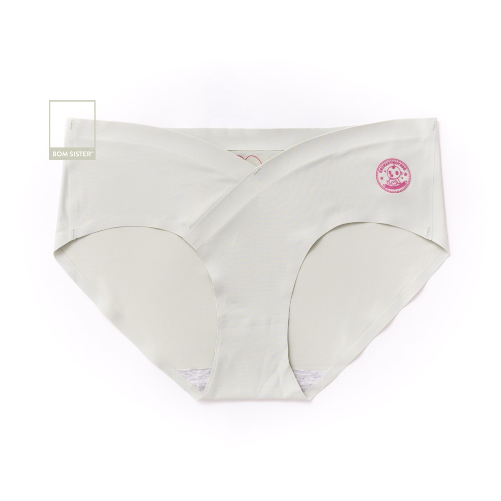 [Mã FAMALLT5 giảm 15% đơn 150k] Quần lót su đúc ép viền cạp chéo màu trơn dành cho mẹ bầu BOM SISTER Q86076 | BigBuy360 - bigbuy360.vn