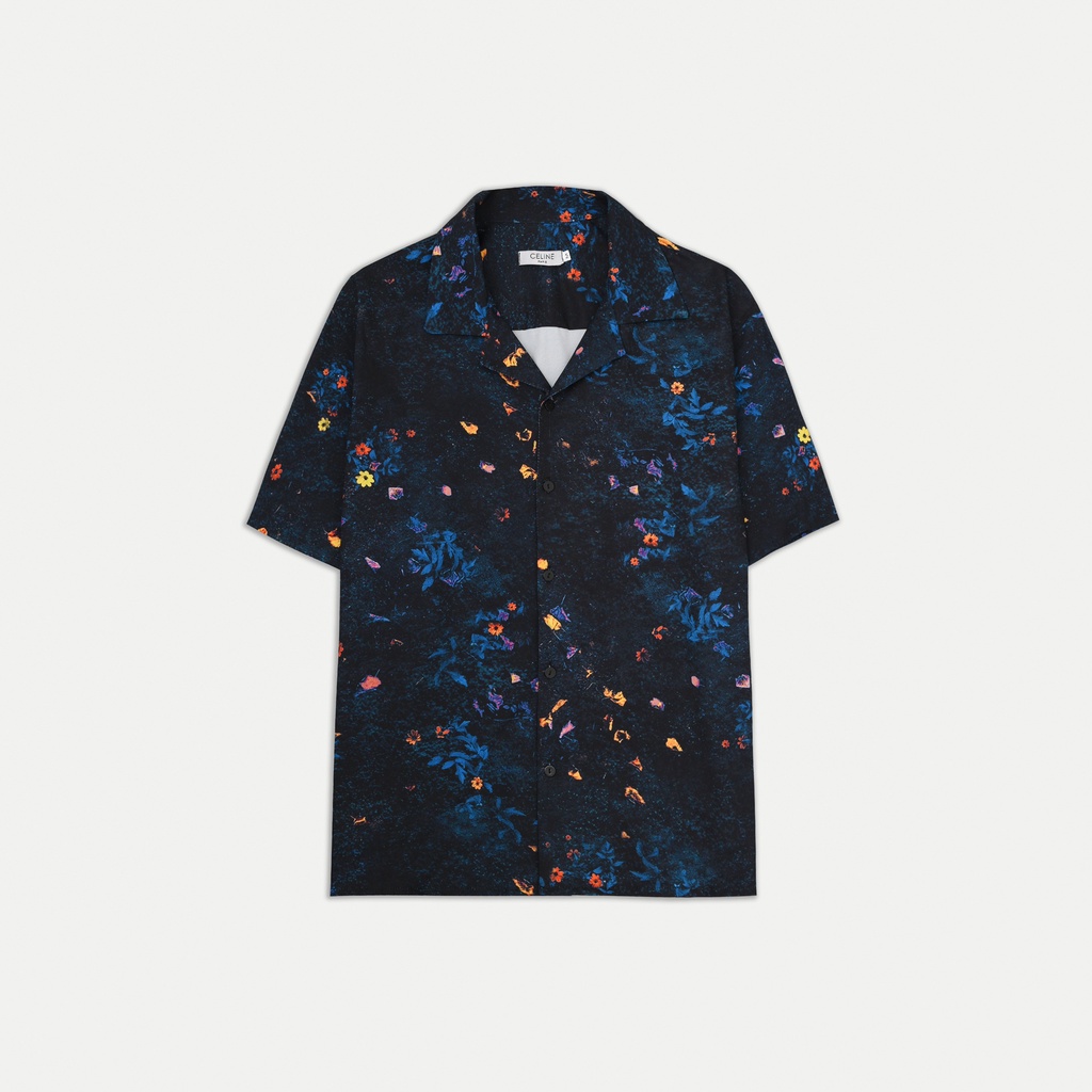 Áo sơ mi nam FLEX Fullbox ngôi sao, vải lụa thoáng mát , mềm mịn, thấm hút , không nhăn, áo sơ mi họa tiết