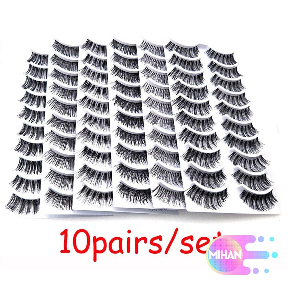 [Hàng mới về] 10 Cặp mi giả nối dài dày dặn chất lượng cao hiệu ứng tự nhiên