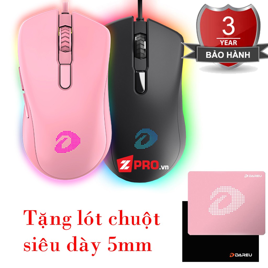 Chuột Gaming DareU EM908 tặng pad dày 5mm