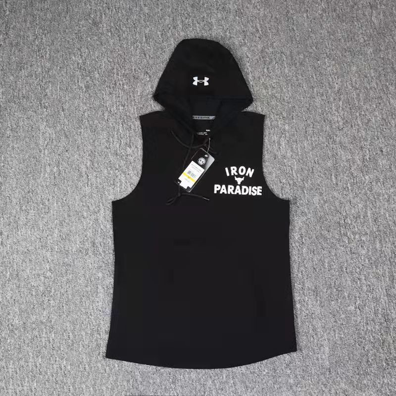 Áo Thun Thể Thao Sát Nách Có Mũ Trùm Đầu Dáng Rộng Mau Khô Thời Trang Cho Nam