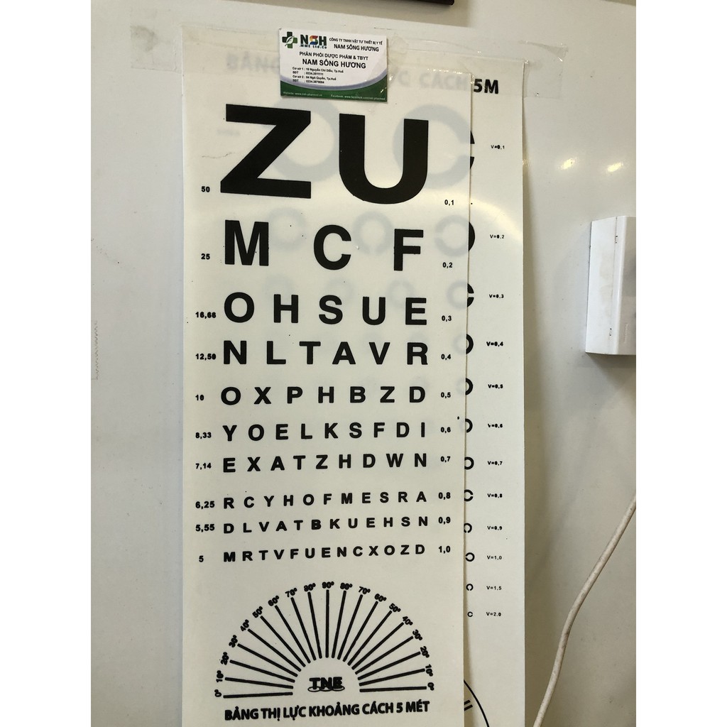 ✅ [HÀNG TỐT] Bảng đo kiểm tra thị lực mắt chữ ZU,Bảng đo thị lực TNE chữ ZU kiểm tra tật khúc xạ mắt bằng nhựa MICA