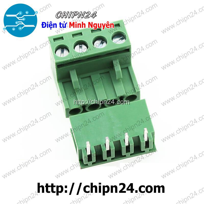 [2 CÁI] (F57) Domino 2EDG5.08 Cong 4P (Terminal, Cầu đấu dây cọc nguồn 5.08 5.08mm)