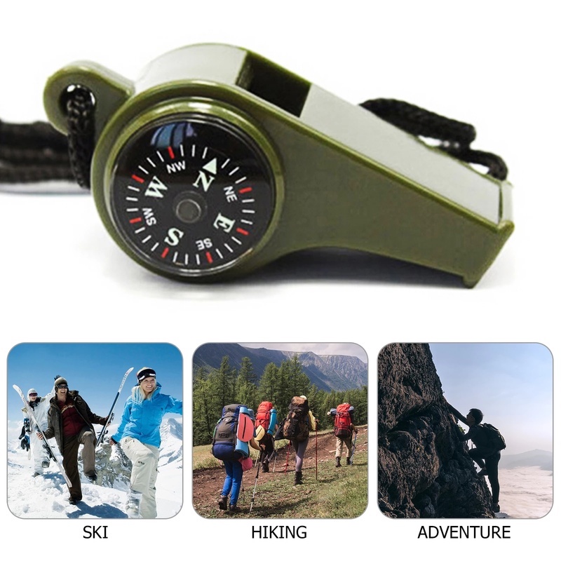 La bàn khóa cài 3 trong 1 mini đa năng có móc khóa/ La bàn kết hợp còi/ La bàn riêng lẻ cho hoạt động sinh tồn