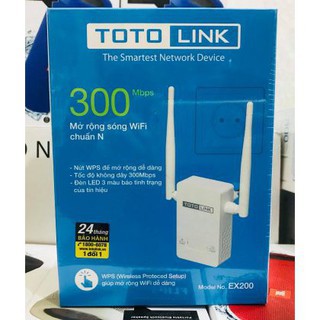 Kích Sóng Wifi Totolink EX200 Tốc Độ 300Mbps - Chính Hãng BH 24 Tháng | BigBuy360 - bigbuy360.vn