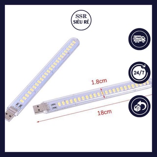 Đèn led 24 bóng siêu sáng cổng Usb (3000K - 6500K)