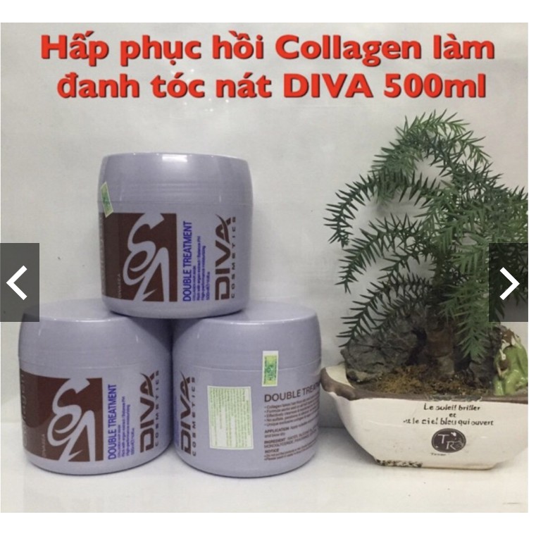 Hấp phục hồi Double Treatment Collagen Diva 500ml
