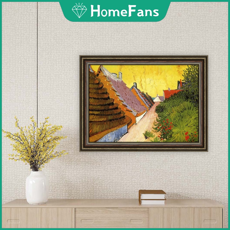 Bộ Tranh Đính Đá 5D Tự Làm Hình Phong Cảnh Van Gogh 40x30cm/50x40cm Trang Trí Nhà Cửa