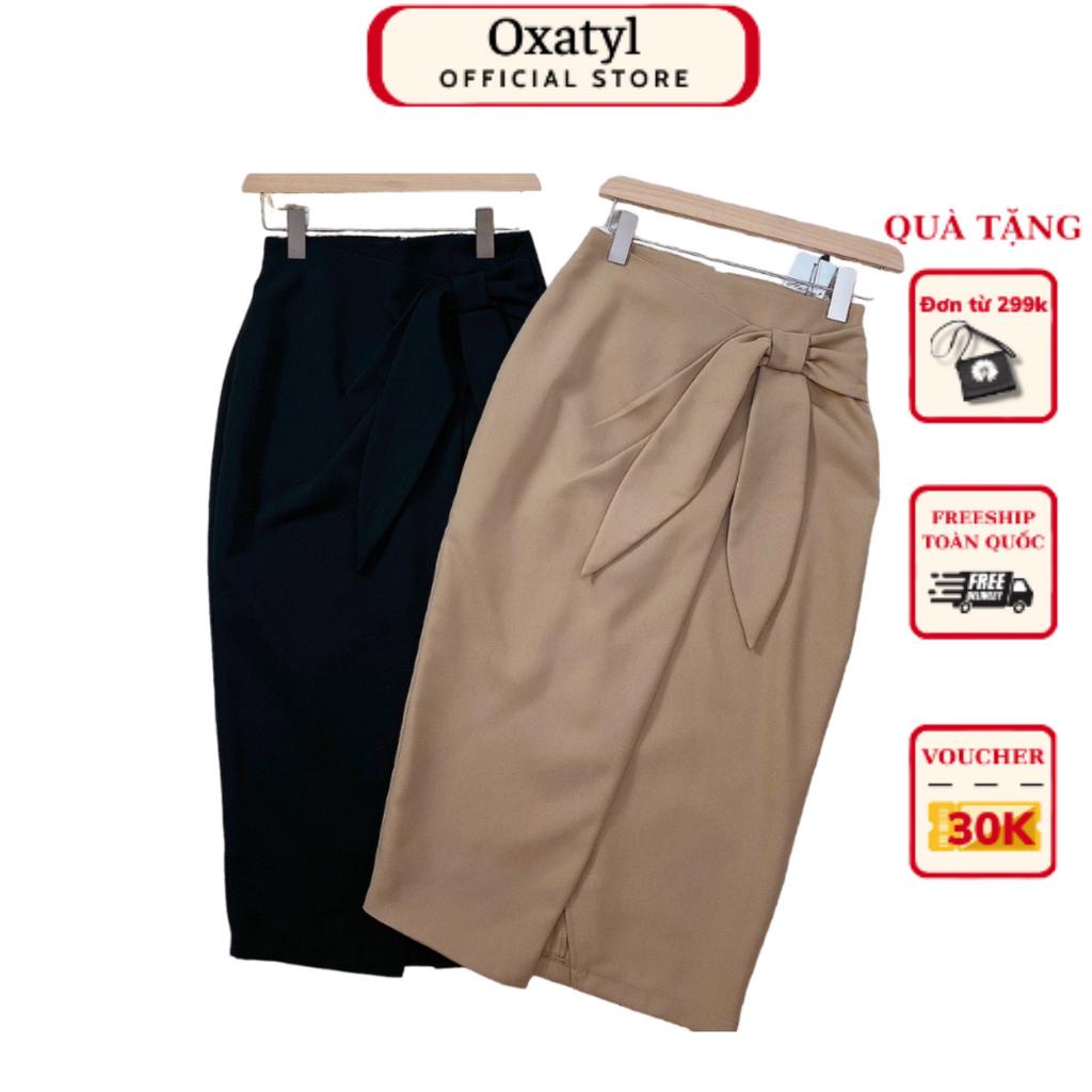 Chân Váy bút chì nơ eo Oxatyl M654 váy thời trang công sở dáng đẹp fom ôm