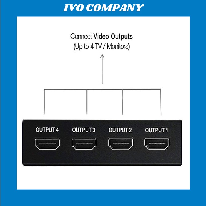 Bộ Chia HDMI 1x4 Không Suy Hao Có Cấp Nguồn