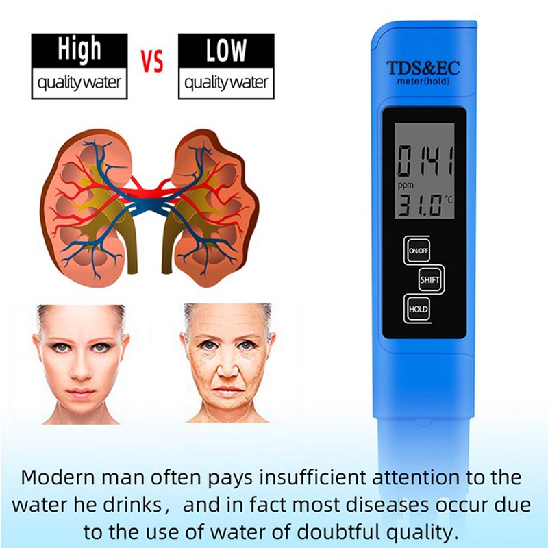 Tay Cầm 3 Trong 1 Ph / Nước Tds Ec Ppm