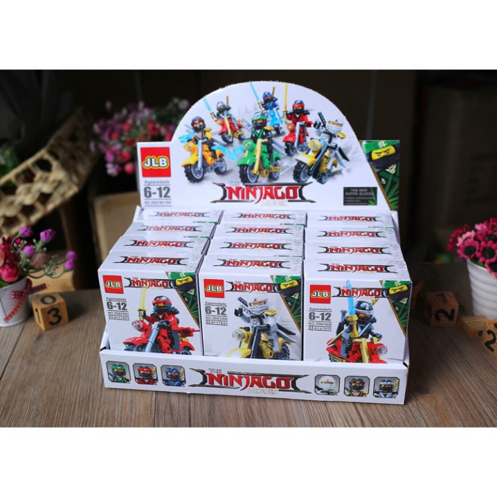 Lego Ninja đi xe moto Lego Khủng Long Lắp Ráp Xếp Hình Hộp Lego Noxe Knight