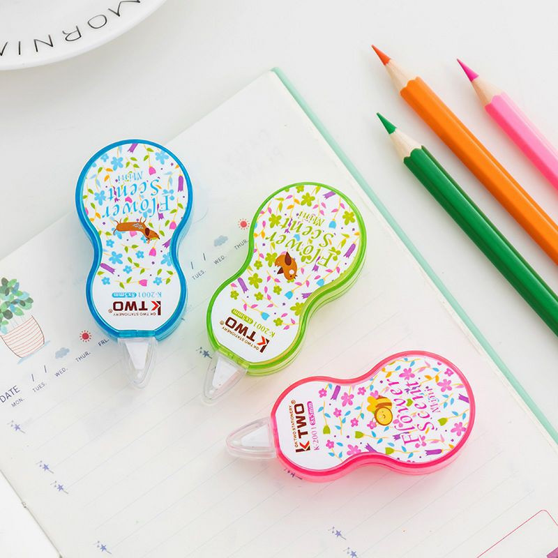 Bút xóa kéo họa tiết cáo và chùm nho, bút xóa khô 5mm x 6m dễ thương