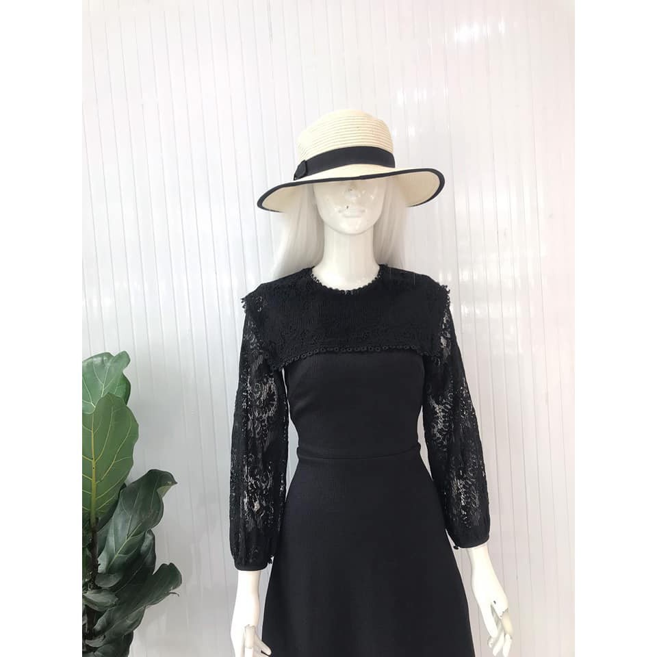 Đầm midi phối ren Marc sz S new tag