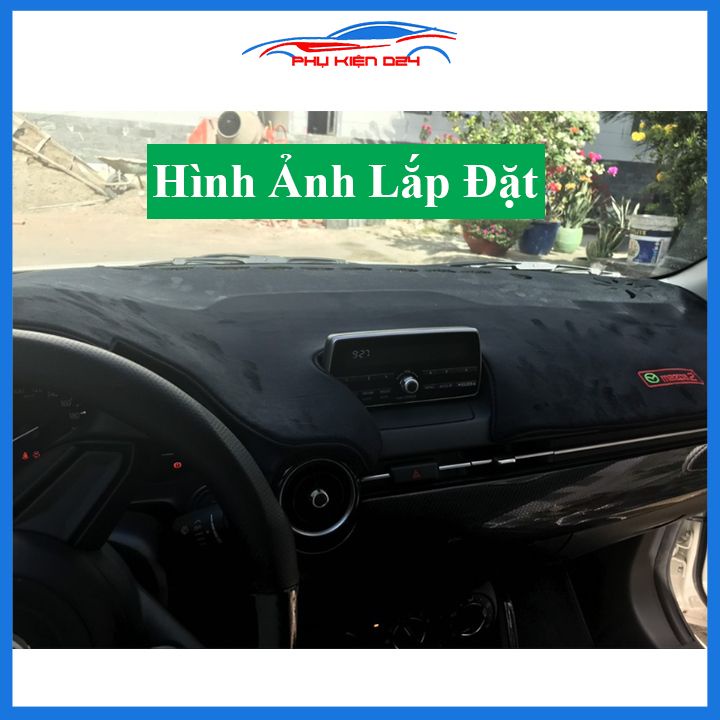 Thảm taplo  Mazda 2 2015-2016-2017-2018-2019-2020-2021-2022 chống nắng nóng làm mát xe mở rộng tầm nhìn