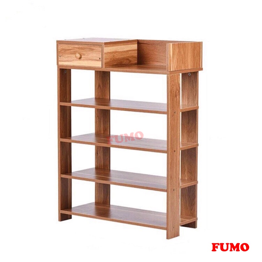 Kệ giày gỗ đựng giày dép 5 tầng có ngăn kéo chất lượng cao giá rẻ FUMO HH012