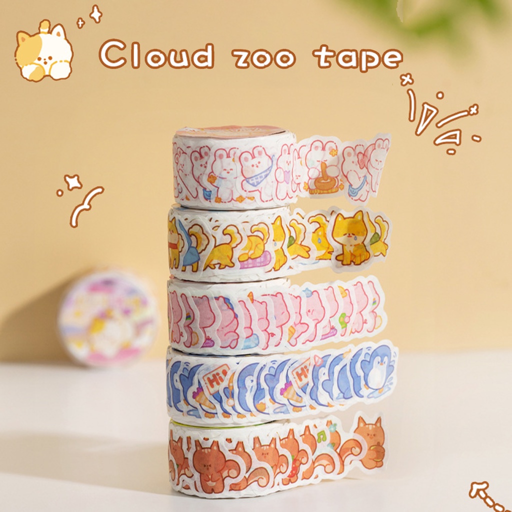 Băng Keo Washi Họa Tiết Hoạt Hình Dùng Trang Trí DIY