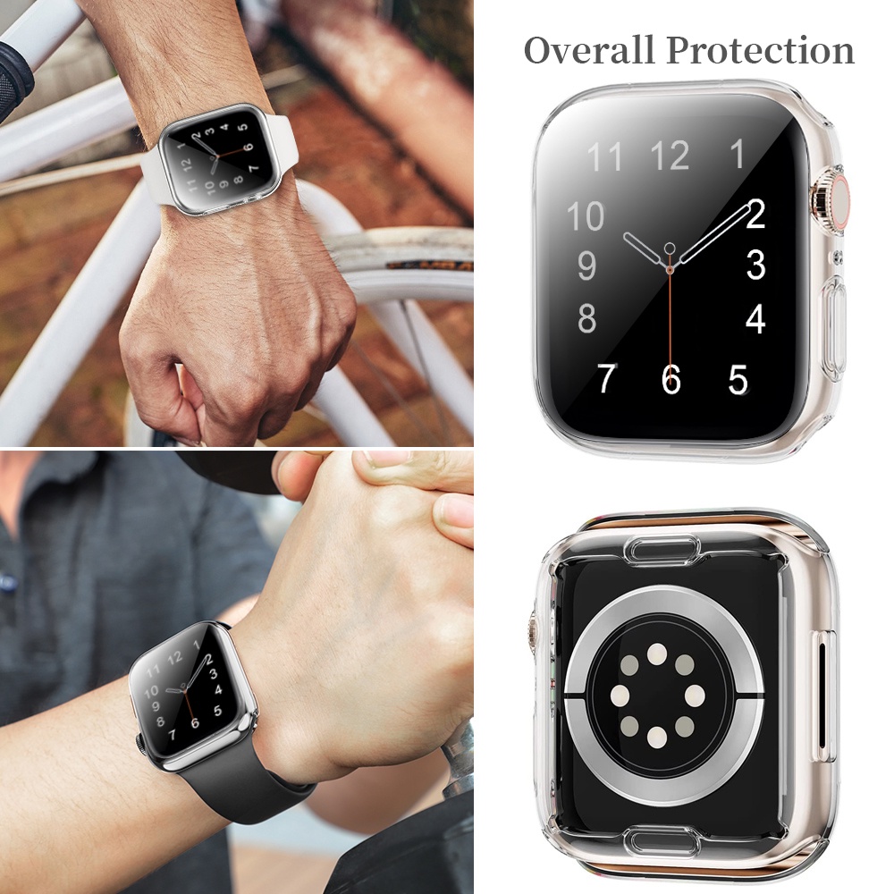 Ốp Dẻo Bảo Vệ Màn Hình Cho Đồng Hồ Thông Minh Apple Watch VS Dây Nylon Series 7/6/5/SE/4/3/2/1 Size 38-40-41-42-44-45mm
