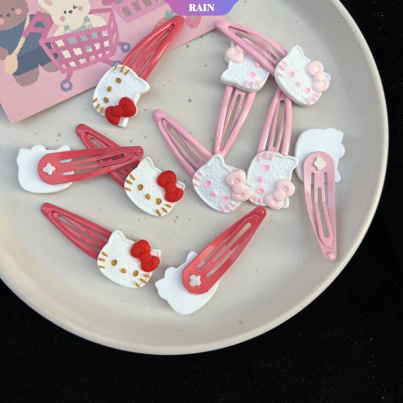 1 Kẹp Tóc Hoạt Hình Sanrio Hello Kitty Đáng Yêu Dành Cho Bé Gái