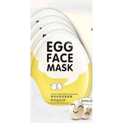 [CAO CẤP] 𝑭𝒓𝒆𝒆𝒔𝒉𝒊𝒑 Mặt nạ quả trứng  Bioaqua Egg face mask  dưỡng ẩm trắng sáng da chống lão hoá