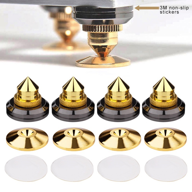 Set 4 Phụ Kiện Loa Màu Vàng Có Chân Đứng Cách Ly Chuyên Nghiệp