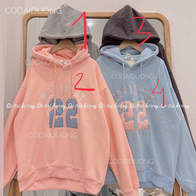 áo nỉ hoodie số 22 mác 9088