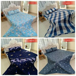 Set chăn ga gối poly cotton ( chăn chần )