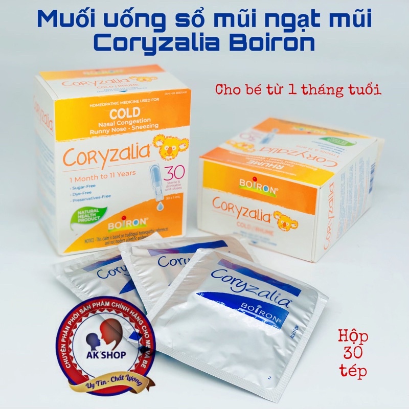 Muối uống Coryzalia Boiron 30 tép