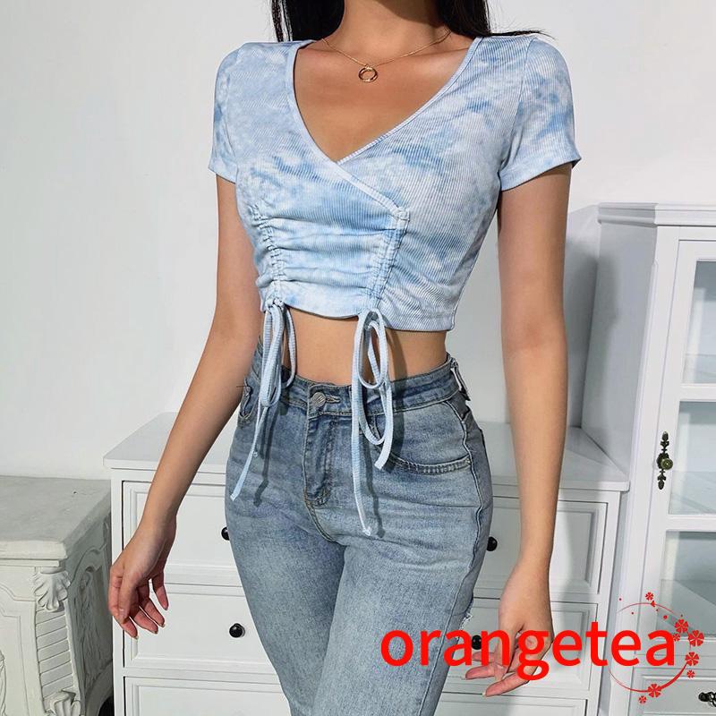Áo Lửng Cổ V Gợi Cảm Dành Cho Nữ